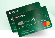 Thẻ tín dụng VPBank StepUp Mastercard hoàn tiền đến 15%
